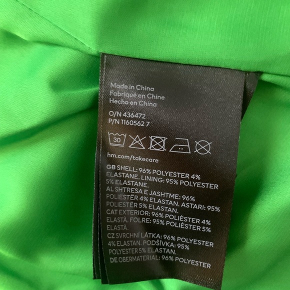 H&M Vibrant Green Tailored Blazer - Picture 3 of 8